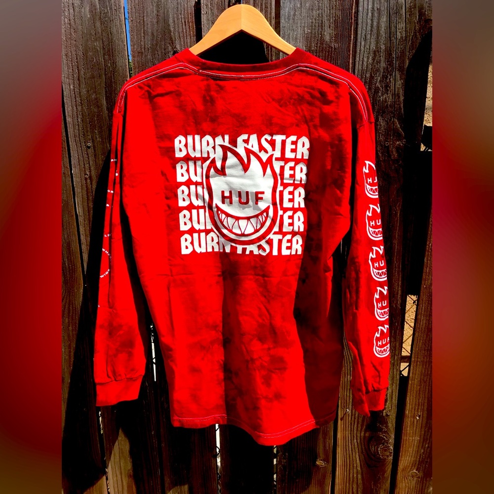 HUF x Spitfire Burn Faster Tie Dye Long Sleeve T-Shirt